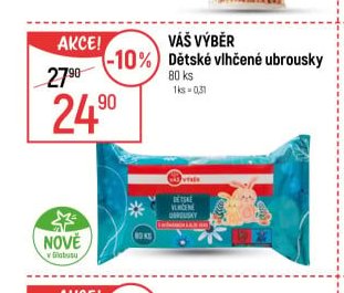 VÁŠ VÝBĚR Dětské vlhčené ubrousky
