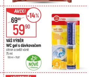 VÁŠ VÝBĚR WC gel s dávkovačem