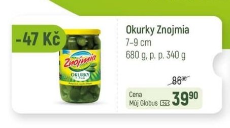Okurky Znojmia 7–9 cm