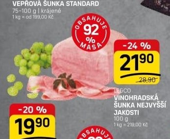 LE&CO VINOHRADSKÁ ŠUNKA NEJVYŠŠÍ JAKOSTI