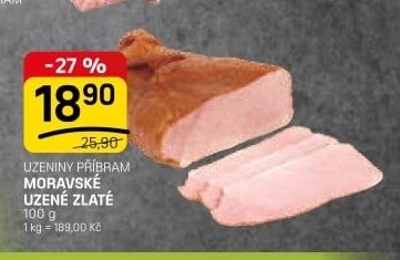 UZENINY PŘÍBRAM MORAVSKÉ UZENÉ ZLATÉ