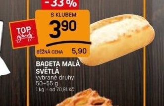 BAGETA MALÁ SVĚTLÁ