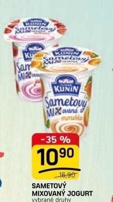 Sametový mixovaný jogurt