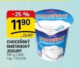 Choceňský smetanový jogurt bílý - FLOP TOP akcniletaky.com