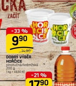 DOBRÝ VÝBĚR HOŘČICE