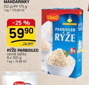 RÝŽE PARBOILED