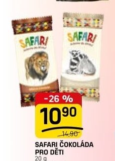 SAFARI ČOKOLÁDA PRO DĚTI