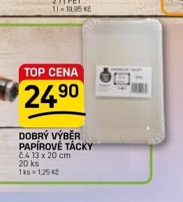 DOBRÝ VÝBĚR PAPÍROVÉ TÁCKY