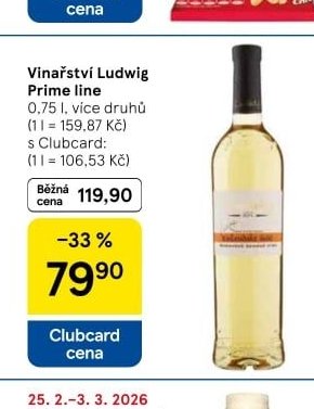 Vinařství Ludwig Prime line 0,75 l