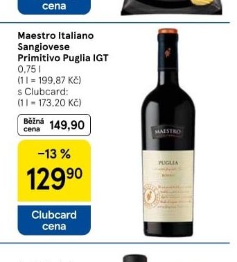 Maestro Italiano Sangiovese Primitivo Puglia IGT 0,75 l