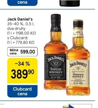 Jack Daniel's 35-40 %, 0,5 l