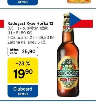 Radegast Ryze Hořká 12 0,5 l