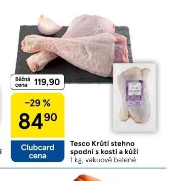 Tesco Krůtí stehno spodní s kostí a kůží