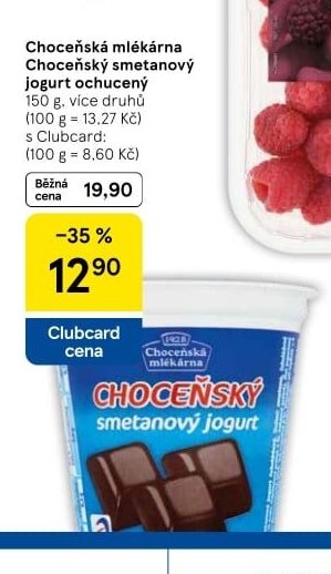 Choceňská mlékárna Choceňský smetanový jogurt ochucený