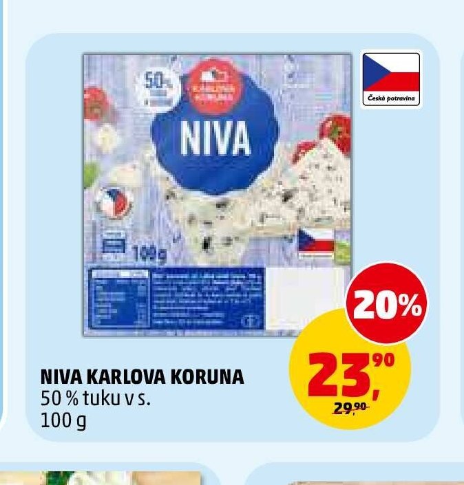 NIVA KARLOVA KORUNA 50 % tuku v s. 100 g