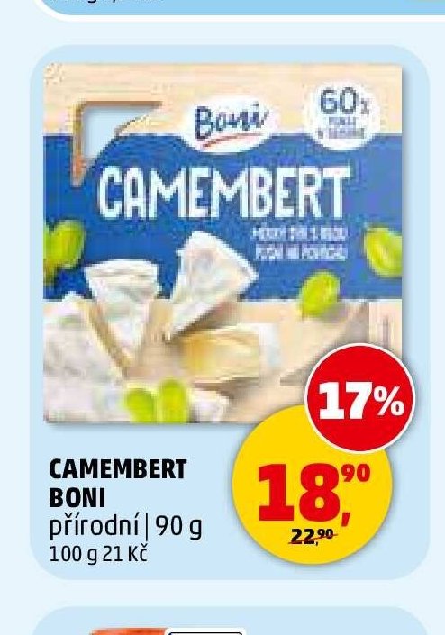 CAMEMBERT BONI přírodní 90 g
