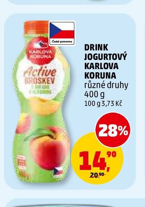 DRINK JOGURTOVÝ KARLOVA KORUNA různé druhy 400 g