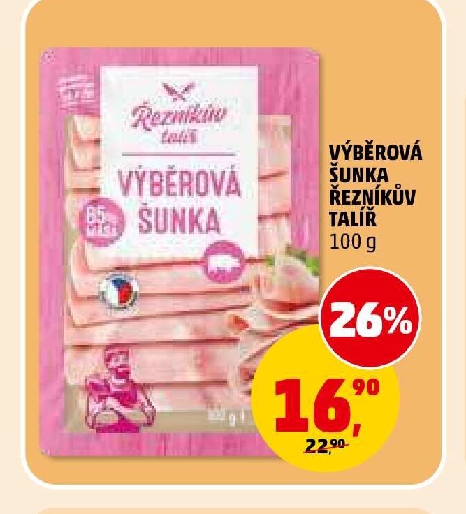 Výběrová šunka Řezníkův talíř 100 g