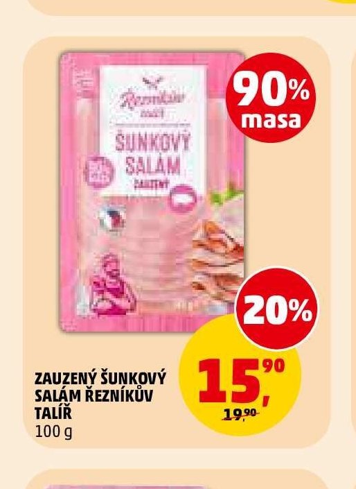 Zauzený šunkový salám Řezníkův talíř 100 g