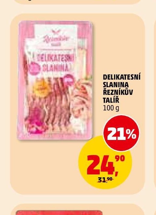 Delikatesní slanina Řezníkův talíř 100 g