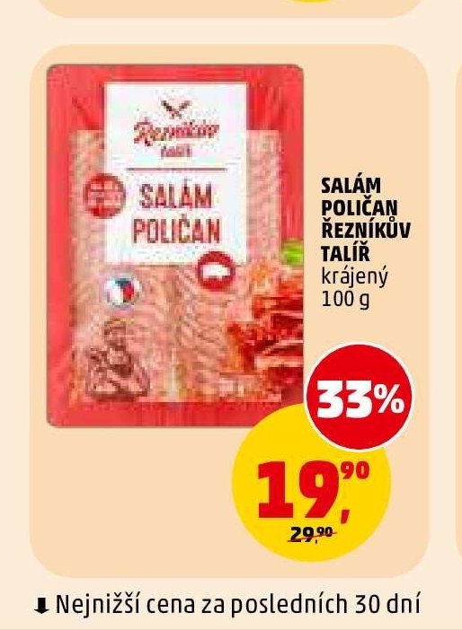 Salám Poličan Řezníkův talíř krájený 100 g