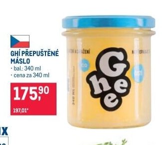 GHÍ PŘEPUŠTĚNÉ MÁSLO