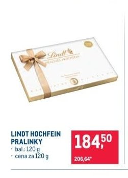 LINDT HOCHFEIN PRALINKY