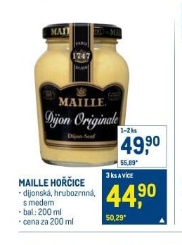 MAILLE HOŘČICE