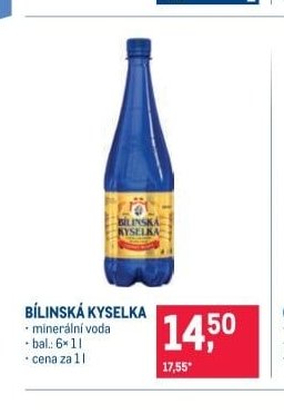 BÍLINSKÁ KYSELKA minerální voda