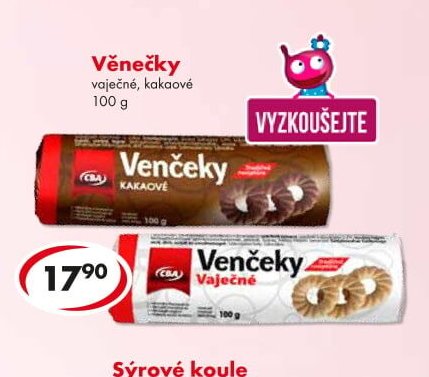 Věnečky kakaové a vaječné