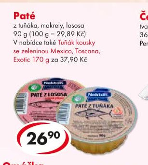 Paté z tuňáka, makrely, lososa, zeleninou Mexico, Toscana, Exotic