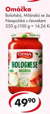 Omáčka Boloňská, Milánská se žampiony, Neapolská s česnekem