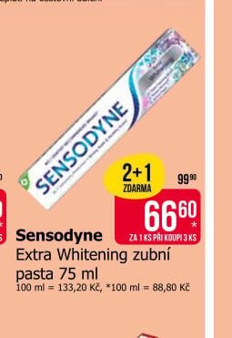 Sensodyne Extra Whitening zubní pasta 75 ml