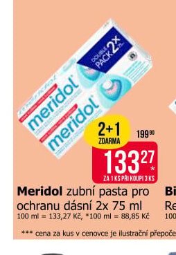 Meridol zubní pasta pro ochranu dásní 2x 75 ml