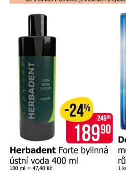 Herbadent Forte bylinná ústní voda 400 ml