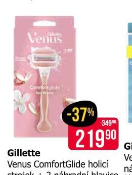 Gillette Venus ComfortGlide holicí strojek + 2 náhradní hlavice