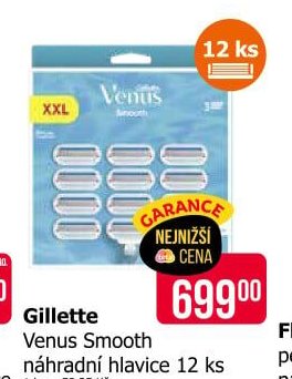 Gillette Venus Smooth náhradní hlavice 12 ks