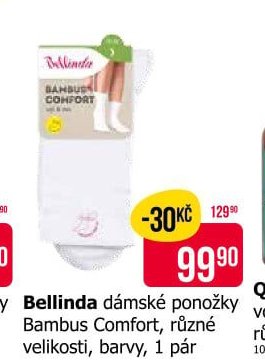 Bellinda dámské ponožky Bambus Comfort, různé velikosti, barvy, 1 pár