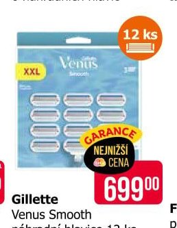 Gillette Venus Smooth náhradní hlavice 12 ks