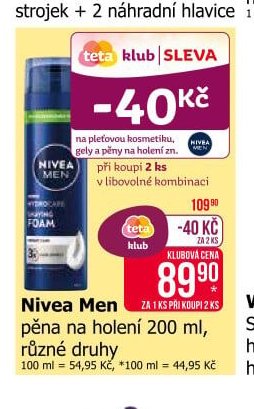 Nivea Men pěna na holení 200 ml, různé druhy