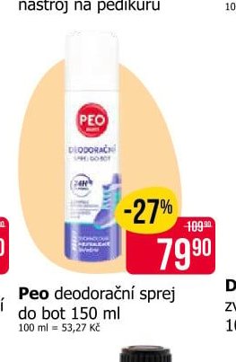 Peo deodorační sprej do bot 150 ml