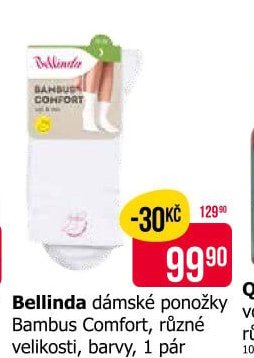 Bellinda dámské ponožky Bambus Comfort, různé velikosti, barvy, 1 pár