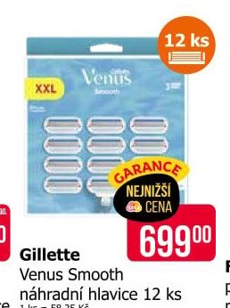 Gillette Venus Smooth náhradní hlavice 12 ks