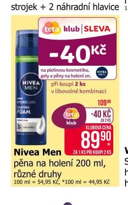 Nivea Men pěna na holení 200 ml, různé druhy