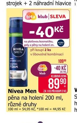 Nivea Men pěna na holení 200 ml, různé druhy