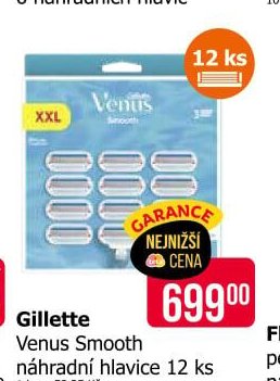 Gillette Venus Smooth náhradní hlavice 12 ks