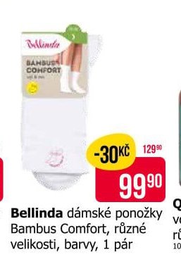 Bellinda dámské ponožky Bambus Comfort, různé velikosti, barvy, 1 pár