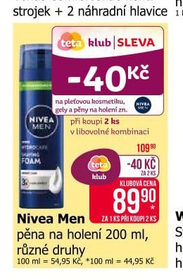 Nivea Men pěna na holení 200 ml, různé druhy