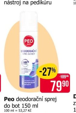 Peo deodorační sprej do bot 150 ml