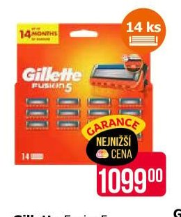 Gillette Fusion5 náhradní hlavice 14 ks